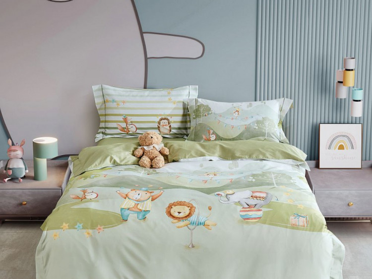 Детское постельное белье из египетского хлопка Premium ASABELLA Шапито 160х220 1,5-спальное