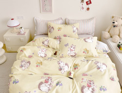 Постельное белье из твил-сатина TANGO кошка и бабочка 70х70 (2шт) 2-спальное