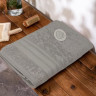 Полотенце махровое хлопковое KARVEN PETEK BORDUR DUZ H5159 LUX COTTON acik gri 50х90