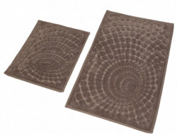 Набор ковриков для ванной хлопковый KARVEN KV421 GIRDAP темно-бежевый 50х60 (1шт), 60х100 (1шт)