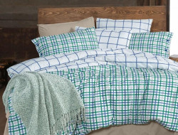 Постельное белье из фланели SAREV MAYON MAVI евро