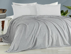 Плед из полиэстера KARVEN SUPER SOFT P941 MELINDA серый 160х220