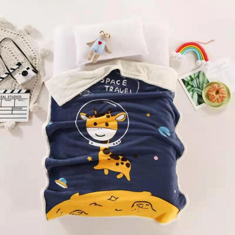 Плед детский фланелевый из микрофибры с шерпой TANGO LEONCELLO LEO-12 100х140