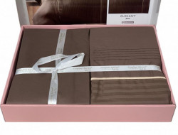 Постельное белье из DELUXE DARK ранфорса KARVEN N028 ELEGANT BROWN 50х70 (2шт) 1,5-спальное