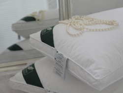 Подушка с бортиком из элитного белого гусиного пуха ANNA FLAUM PERLE KOLLEKTION 50х70 мягкая