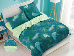 Постельное белье из микросатина с одеялом TANGO DE VERANO  Y-35 50х70 (1шт), 70х70 (1шт) 1,5-спальное