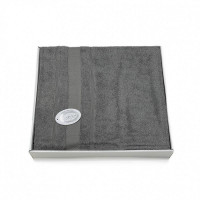 Плед из хлопка махровый KARVEN P956 ADA V8 темно-серый 160х220