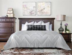 Одеяло стеганое из бамбука с полиэфиром TANGO SILVER БАМБУК MF2022S-2 светло-серое 200х220 легкое