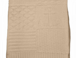 Плед детский из хлопка и акрила BELPOL FISH лен 110х140