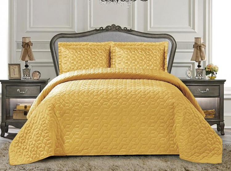 Покрывало с наволочками тонкое из велюра TANGO ROMBI ROM-13 240х260