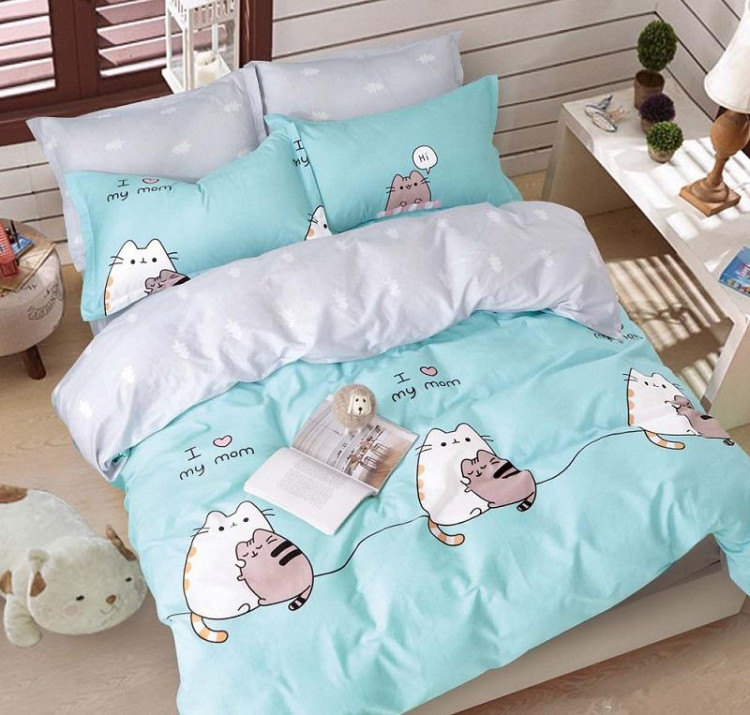 Постельное белье двухстороннее из твила TANGO love mom 50х70 (2шт), 70х70 (2шт) евро