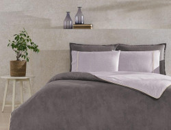 Постельное белье из ранфорса TAC RANFORCE RIVEN серое 1,5-спальное