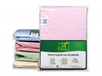 Простыня из сатина на резинке АЛЬВИТЕК розовая 200х200