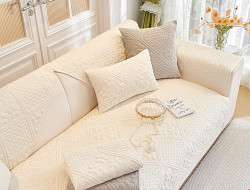 Набор накидок на диван из велюра TANGO SOFA кремовый 90х160 (1шт), 90х210 (1шт)