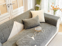 Набор накидок на диван из велюра TANGO SOFA серый 90х160 (2шт)