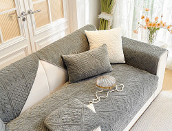 Набор накидок на диван из велюра TANGO SOFA серый 90х160 (2шт)