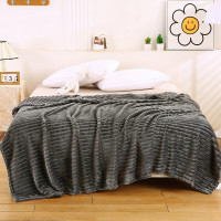 Плед фланелевый CRISTELLE STRIPE PREMIUM темно-серый 200х220