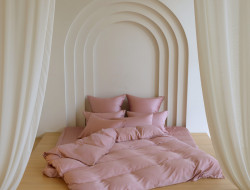 Постельное белье с простыней на резинке 180х200 GERMAN GRASS ROSE BRILLIANT GRASS 50х70 (2шт) евро