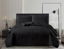 Покрывало тонкое велюровое TANGO CASABLANCA черное 220х240