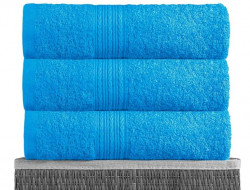 Простыня махровая BAYRAMALY светло-голубая 150х210