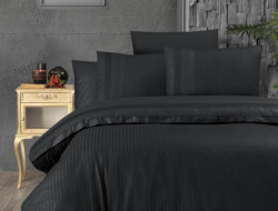 Постельное белье из DELUXE ранфорса KARVEN N030 GALA BLACK 50х70 (2шт), 70х70 (2шт) семейное