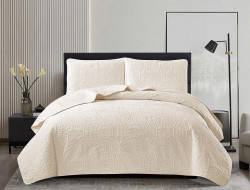 Покрывало тонкое велюровое TANGO CASABLANCA молочное 220х240