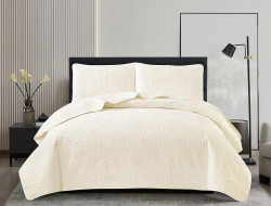 Покрывало тонкое велюровое TANGO CASABLANCA кремовое 220х240