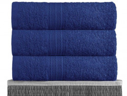 Простыня махровая BAYRAMALY темно-синяя 150х210