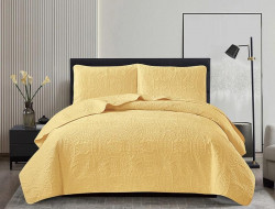 Покрывало тонкое велюровое TANGO CASABLANCA светло-желтое 180х240