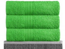 Простыня махровая BAYRAMALY ярко-зеленая 150х210