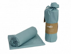 Простыня на резинке из ранфорса SAREV P953 V75 TURKUAZ 200х200х35 с наволочками 50х70 (2шт)