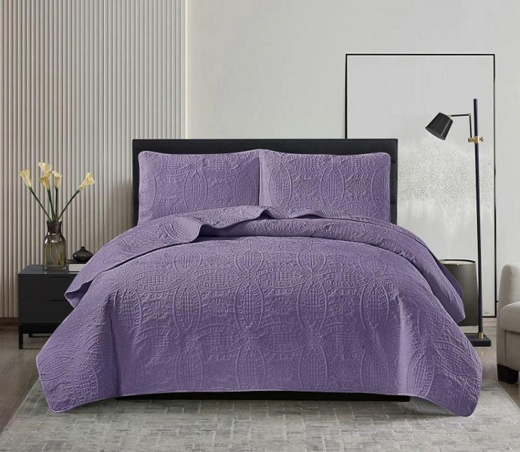 Покрывало тонкое велюровое TANGO CASABLANCA сиреневое 180х240