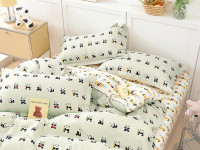Постельное белье из твил-сатина TANGO панды на зарядке 70х70 (2шт) 2-спальное