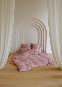 Постельное белье с простыней на резинке 160х200 GERMAN GRASS ROSE BRILLIANT GRASS 50х70 (2шт) семейное