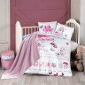 Постельное белье для малышей из сатина с пледом KARVEN 3D DIGITAL D040 LUNDA