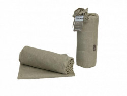 Простыня на резинке из поплина SAREV BAZAAR P939 TEO V2 BEJ 100х200х30 с наволочкой 50х70