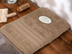 Полотенце махровое хлопковое KARVEN PETEK BORDUR DUZ H5159 LUX COTTON bej1 50х90