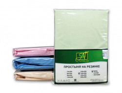 Простыня из поплина на резинке АЛЬВИТЕК салатовая 140х200х25