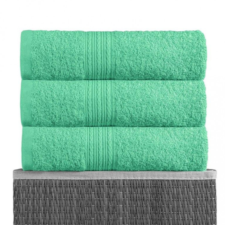 Простыня махровая BAYRAMALY светло-зеленая 180х210