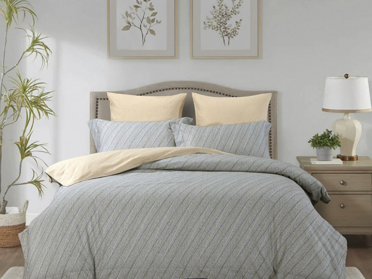 Постельное белье из фланели ASABELLA Диагональ 50х70 (1шт) и 70х70 (1шт) 1,5-спальное