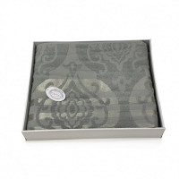 Плед из хлопка махровый KARVEN P963 CORNELY V9 зеленый 220х240