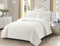 Покрывало тонкое велюровое TANGO CASABLANCA белое 180х240