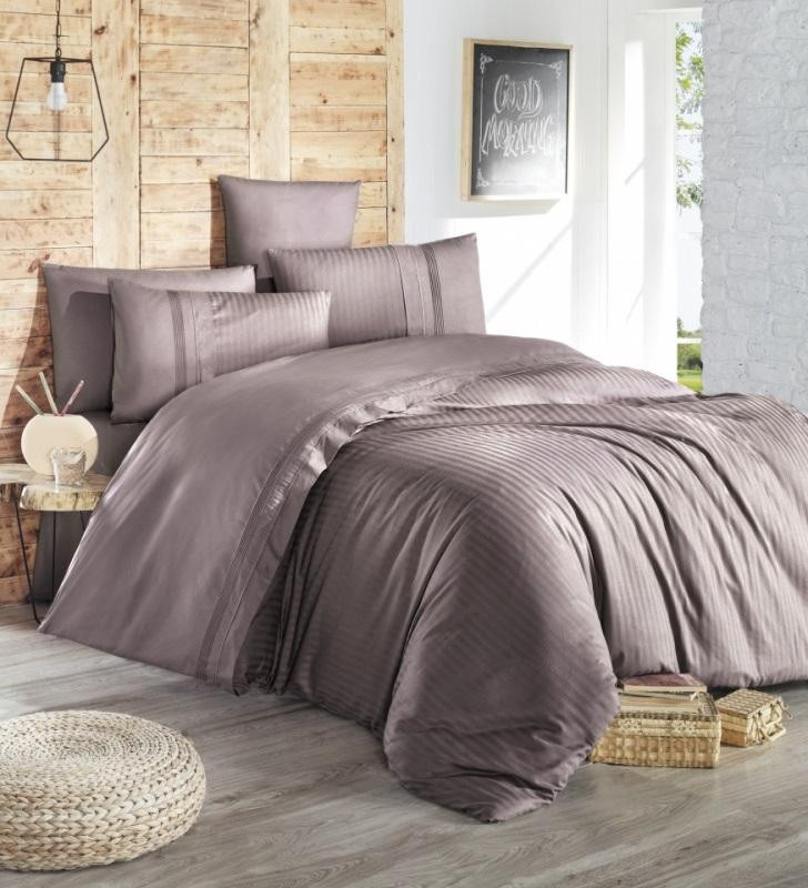 Постельное белье из DELUXE ранфорса KARVEN N028 GALA LEYLAK 50х70 (2шт) 1,5-спальное