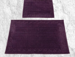Набор ковриков для ванной хлопковый KARVEN KV419 GREK фиолетовый 50х60 (1шт), 60х100 (1шт)