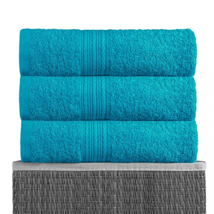 Простыня махровая BAYRAMALY морская волна 180х210