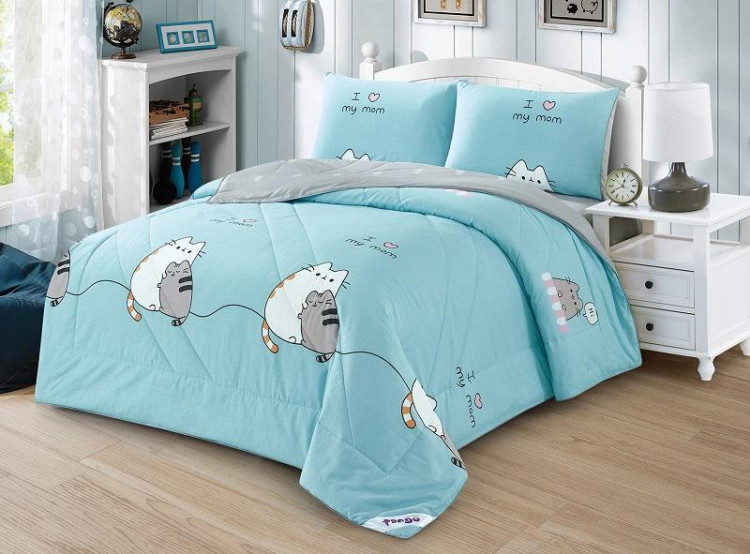 Постельное белье из твила с одеялом TANGO PRIMAVERA love mom 50х70 (1шт), 70х70 (1шт) 1,5-спальное