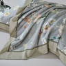 Постельное белье с двумя летними одеялами из фланели ASABELLA Цветочная дымка 50х70 (2шт) семейное