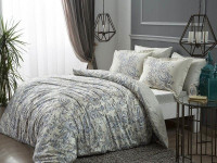 Постельное белье из сатина TAC DIGITAL CROSBY кремовое евро