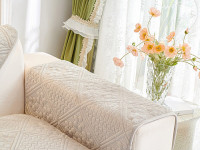 Накидка на подлокотники из велюра TANGO SOFA бежевая 70x90 (1шт)