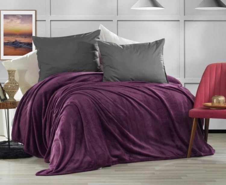 Плед из полиэстера KARVEN SUPER SOFT P941 VIGAN фиолетовый 160х220